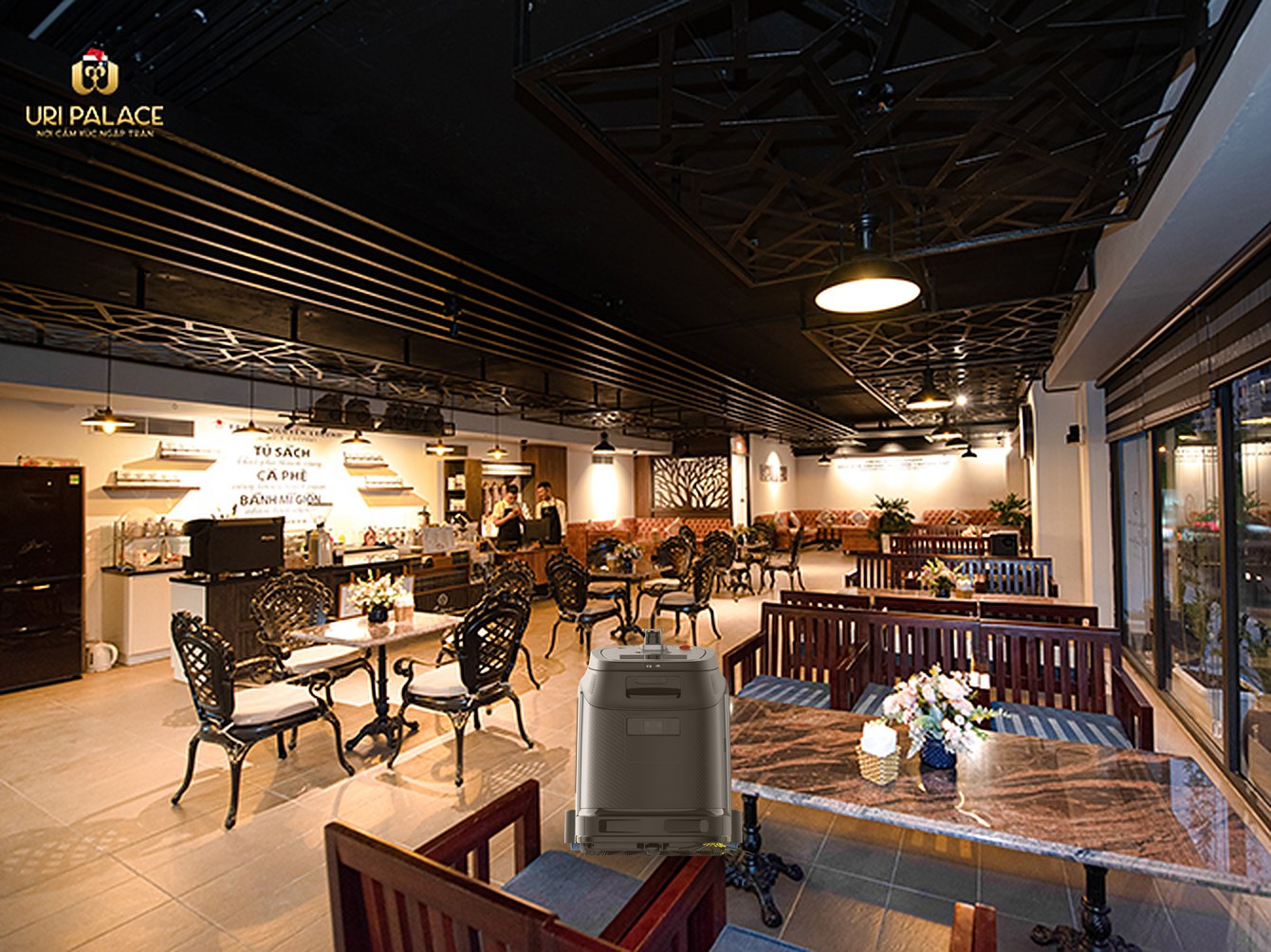 Ảnh mô phỏng Phantas trong khu café lối đi hẹp