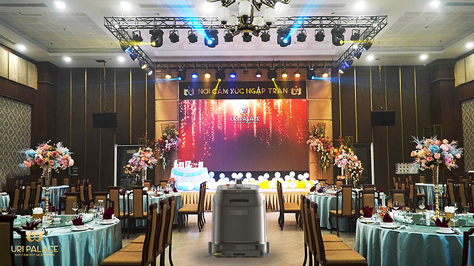 Ảnh mô phỏng Phantas trong hội trường quan họ tầng 1 sau tiệc